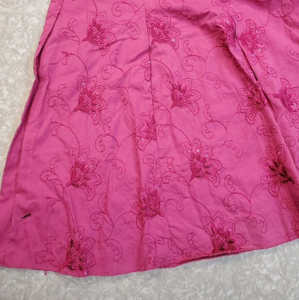 #071 Dolled Up Size Small by F.A.N.G. fuschia sequined skirt - Picture 7 of 16
